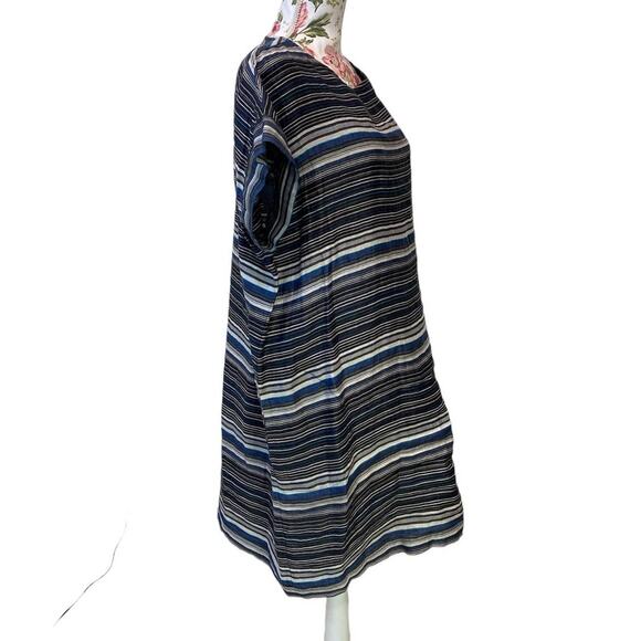 Studio 412 Oversized Boxy Pocket Summer Dress Medium Oversized Stripped - Picture 3 of 8